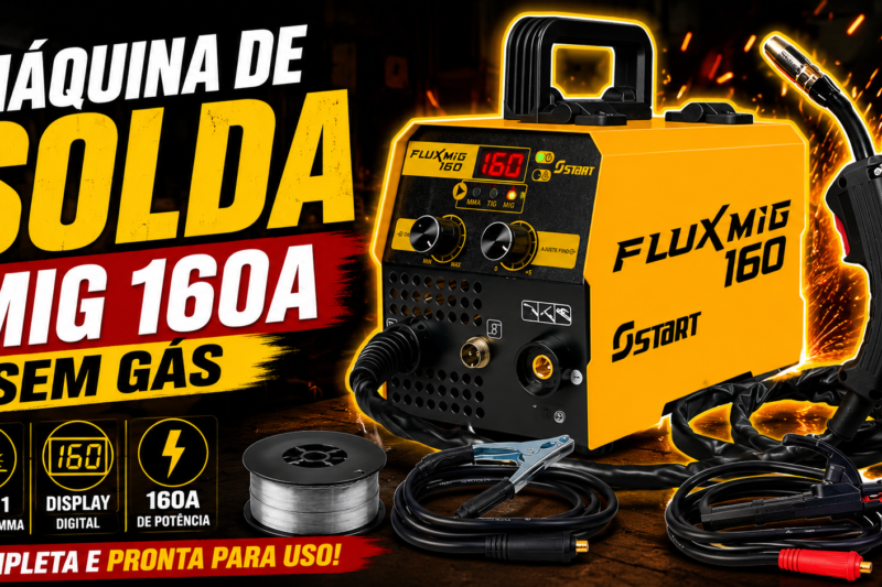 Máquina De Solda MIG 160A Sem Gás 220V Start FLUXMIG