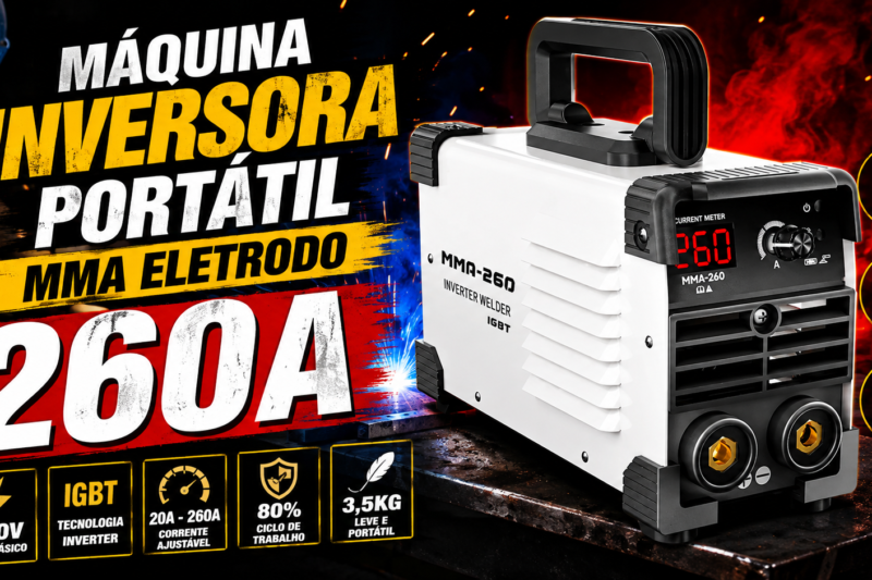 Máquina Inversora Solda Portátil MMA Eletrodo 220V